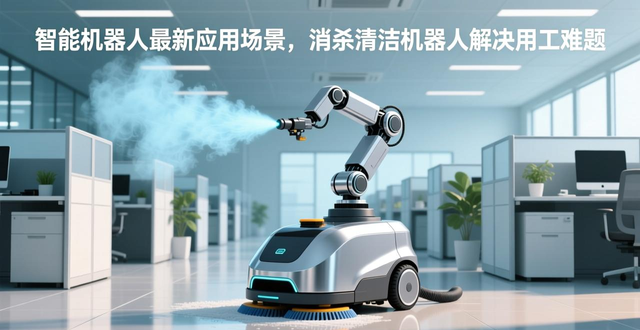 智能机器人最新应用场景，消杀清洁机器人解决用工难题