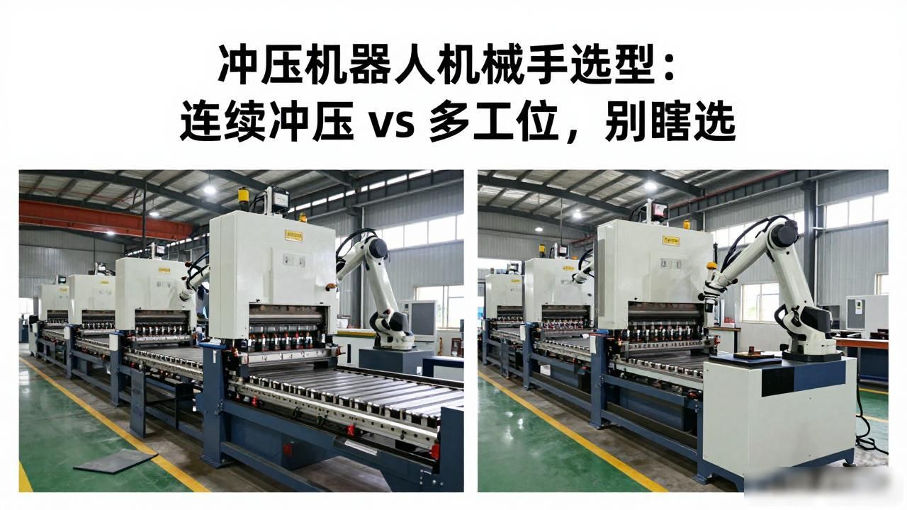 冲压机器人机械手选型：连续冲压vs多工位，别瞎选