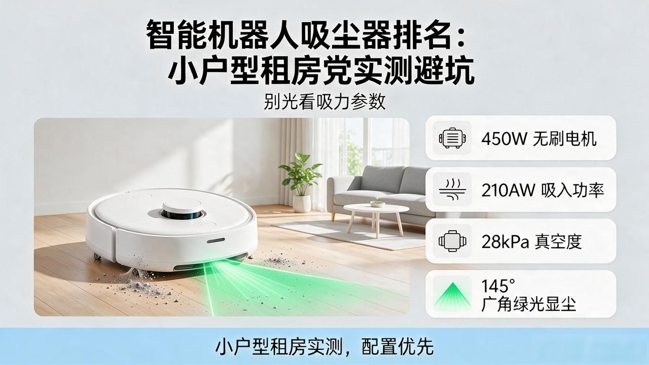智能机器人吸尘器排名：小户型租房党实测避坑，别光看吸力参数