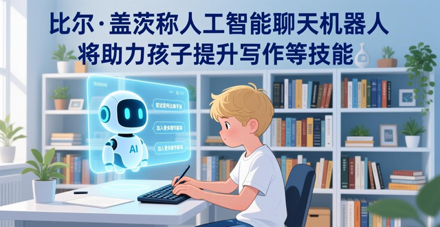 比尔盖茨称人工智能聊天机器人将助力孩子提升写作等技能