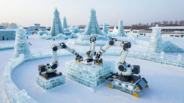 哈尔滨智能机器人公司_哈尔滨冰雪大世界智能大型冰雕自动化搭建机器人_哈尔滨工业大学机电学院智能大型冰雕自动化搭建机器人
