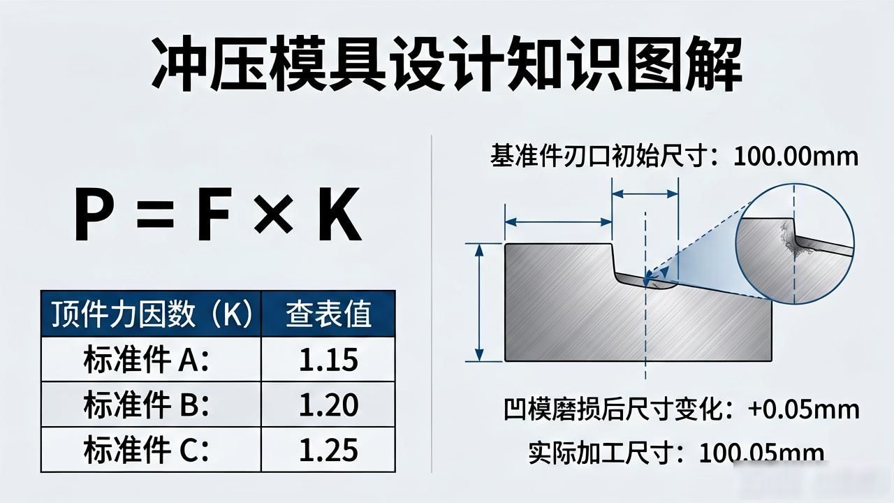 冲压模具设计手册：教你算压力选尺寸，避开设计坑