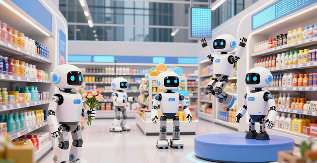 成都春熙路开了家机器人超市，能拉花能翻跟头，全国首个智能机器人平台