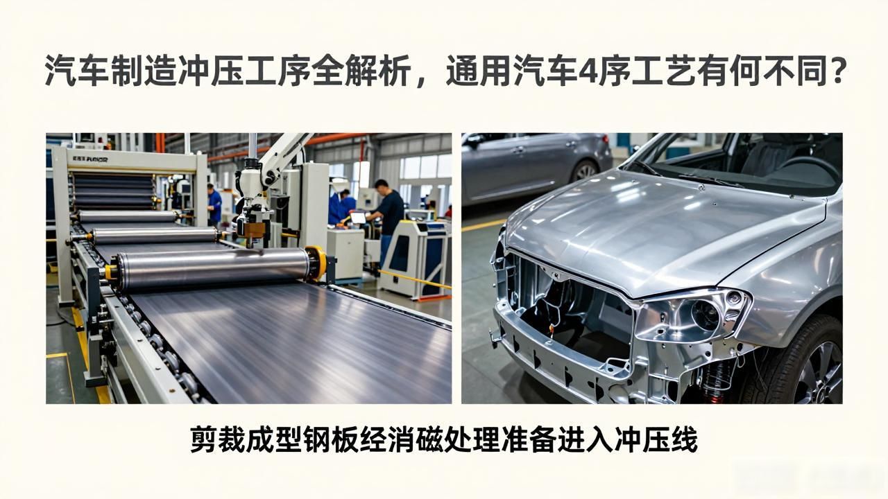 汽车制造冲压工序全解析，通用汽车4序工艺有何不同？