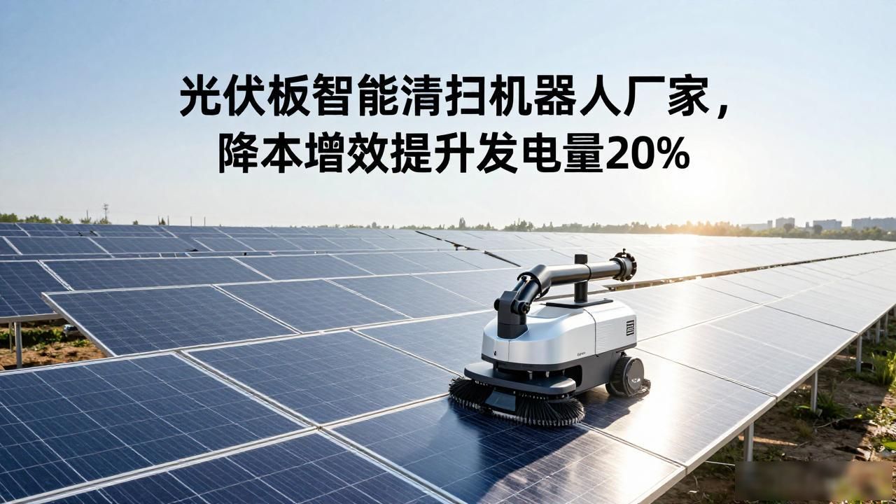 光伏智能清扫机器人_光伏板清洁运维机器人_智能机器人生产厂家