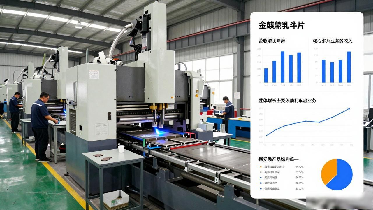 金麒麟刹车片冲压车间：利润增速远超营收，毛利率提升是主因