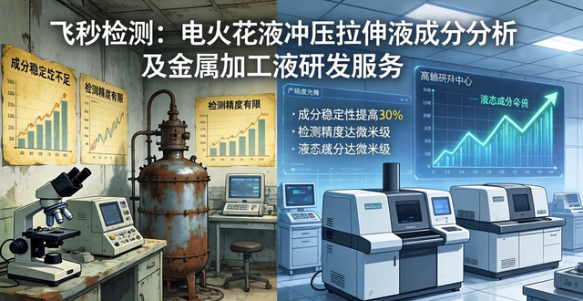 飞秒检测：电火花液冲压拉伸液成分分析及金属加工液研发服务