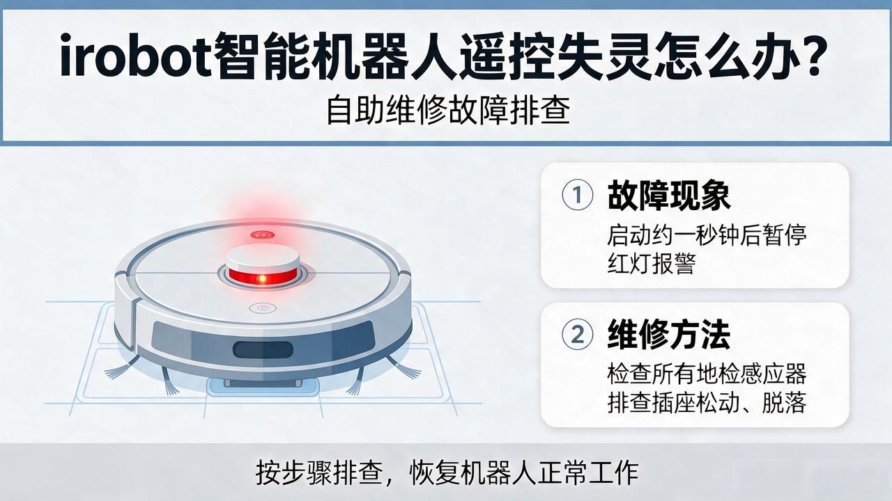 irobot智能机器人遥控失灵怎么办？自助维修故障排查