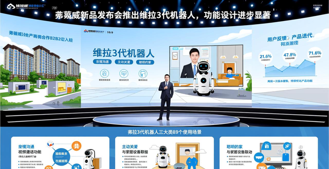 弗徕威新品发布会推出维拉3代机器人，功能设计进步显著