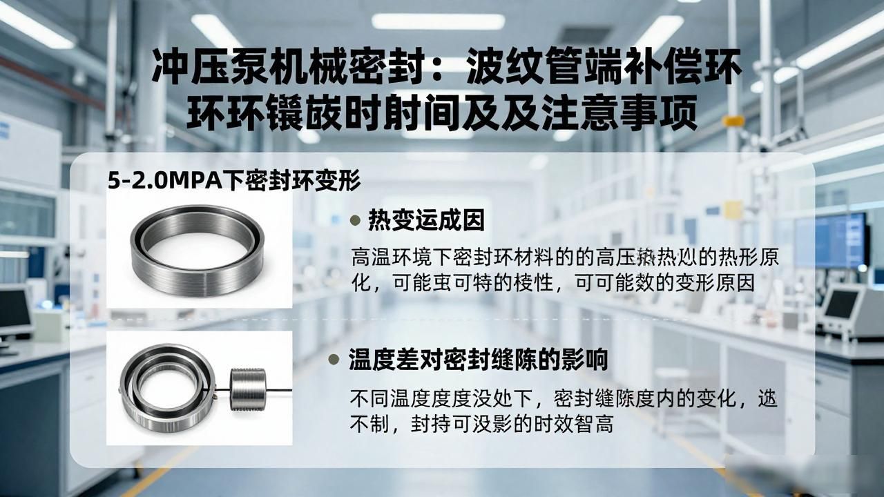 冲压泵机械密封：波纹管端补偿环镶嵌时效时间及注意事项