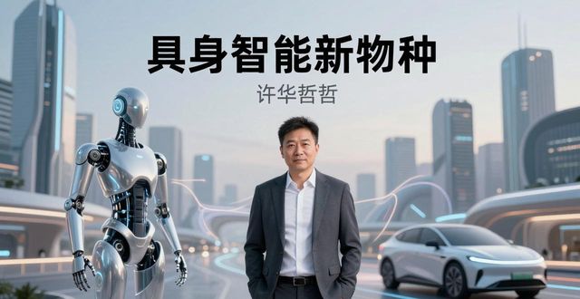 许华哲：具身智能不是机器人，也不是自动驾驶，而是世界上的一个新物种