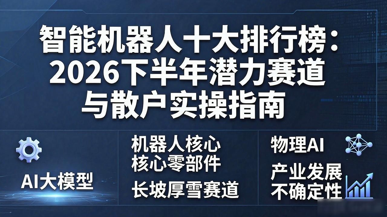 2026产业催化_智能机器人十大排行榜_机器人产业链